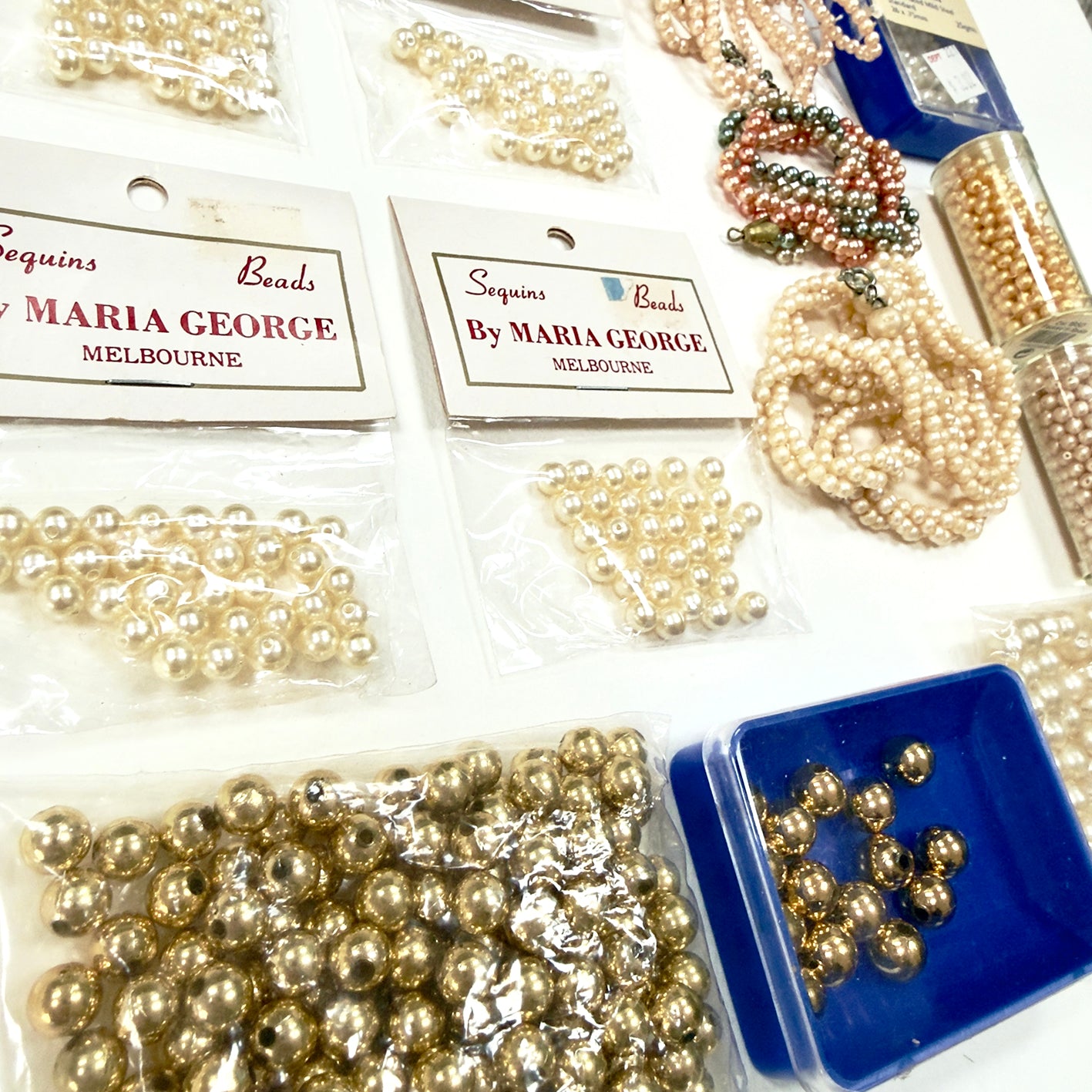 Assortment of crafting beads