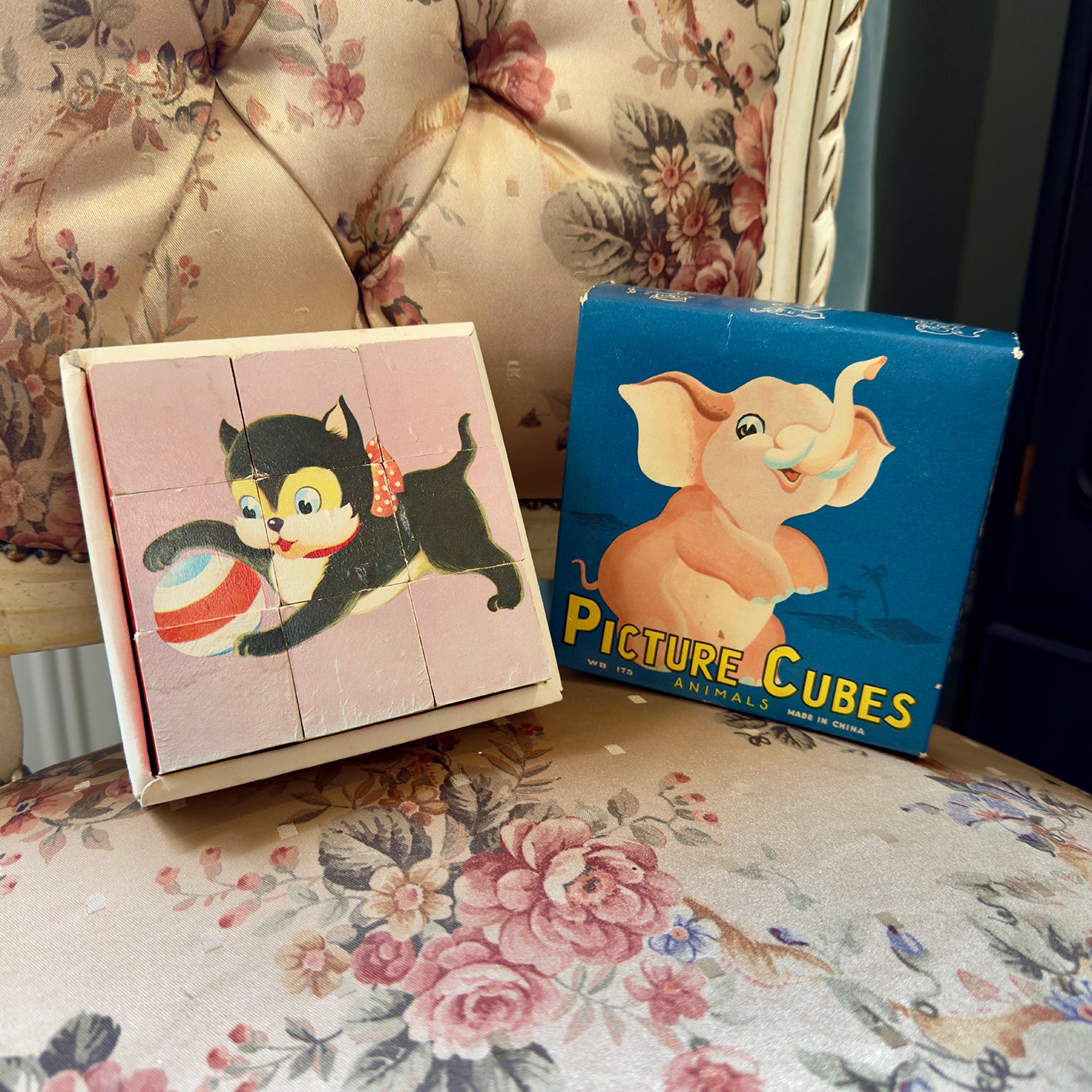 Vintage puzzle blocks