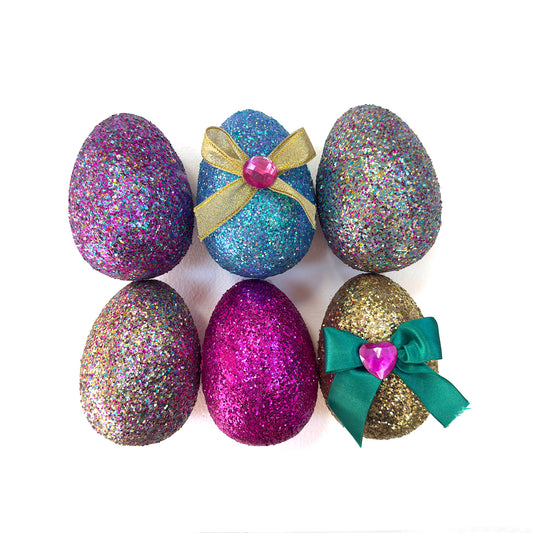 Six Sparkly Easter Eggs
