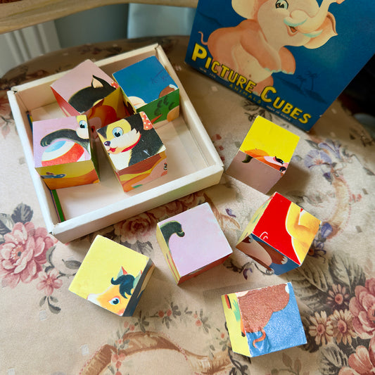 Vintage puzzle blocks