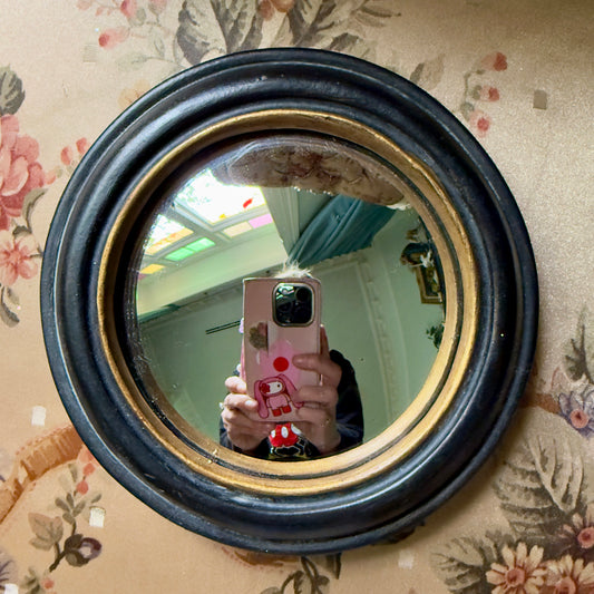 Black and Gold Convex Mirror